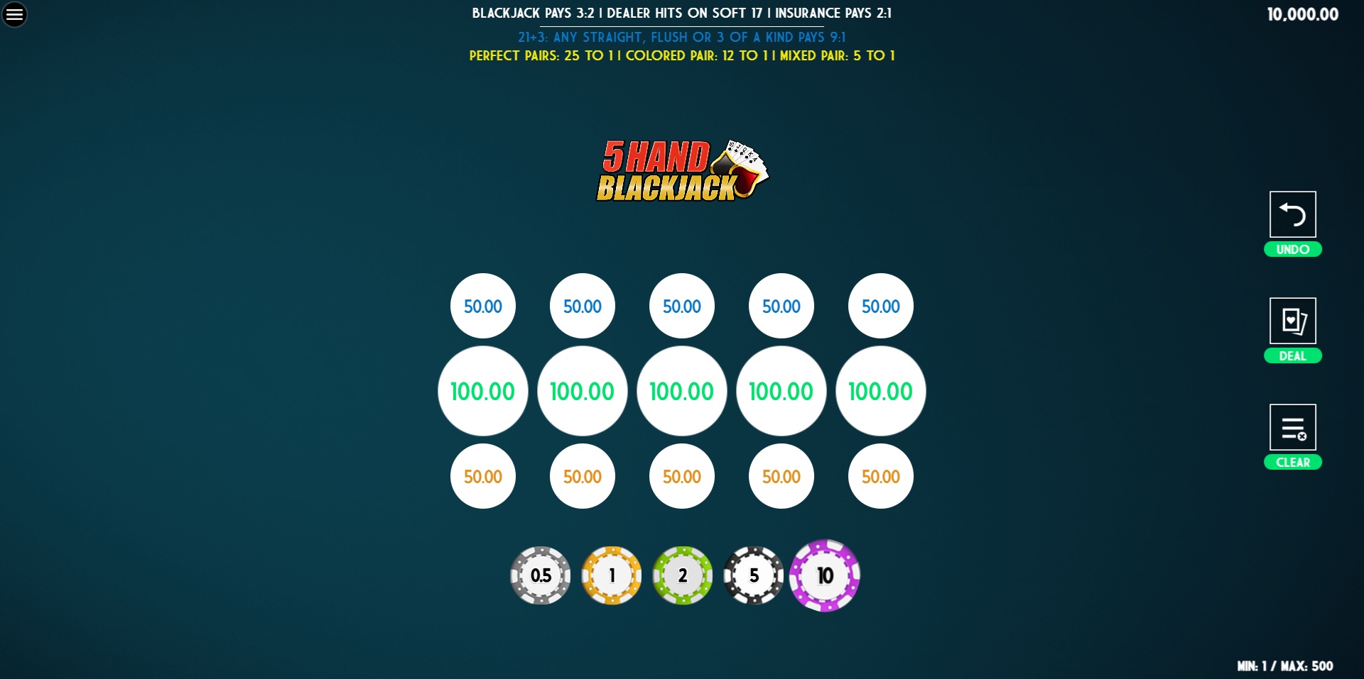 Photo gallery 2 for 5 Hand BlackJack game